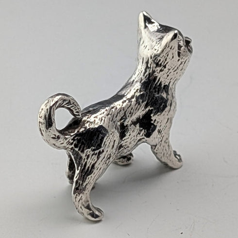 英国ヴィンテージ 純銀製 子猫ミニチュア フィギュリン 15g