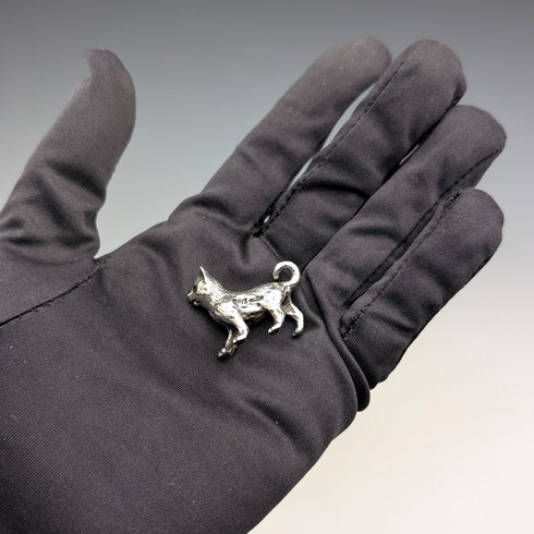 英国ヴィンテージ 純銀製 子猫ミニチュア フィギュリン 15g