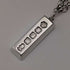1977 British Britannia Silver Jubilee Ingot Pendant & Extra Thick Pure Silver Chain, 45.5g in total