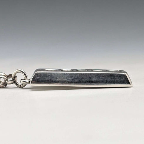 1977 British Britannia Silver Jubilee Ingot Pendant & Extra Thick Pure Silver Chain, 45.5g in total