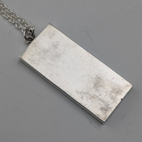 1977 British Sterling Silver Jubilee Ingot Pendant & Sterling Silver Chain Total 19.3g RPB