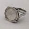 British vintage 3 pence silver coin sterling silver signet ring (size 19)