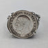 British vintage 3 pence silver coin sterling silver signet ring (size 19)