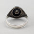 1987 British vintage sterling silver signet ring with onyx (size 20)
