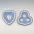 Vintage British Wedgwood Jasperware dish pair in pale blue