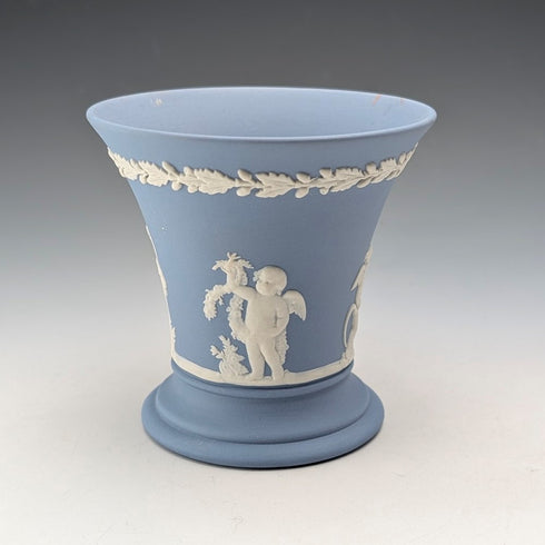 British Vintage Wedgwood Jasperware Small Vase in Pale Blue