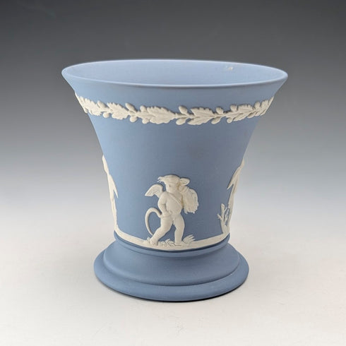 British Vintage Wedgwood Jasperware Small Vase in Pale Blue