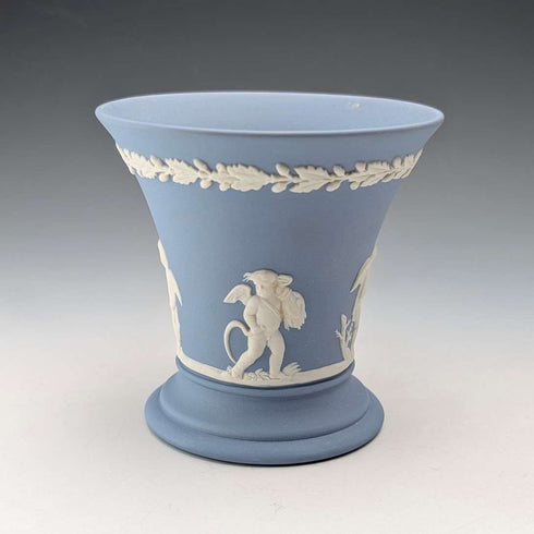 British Vintage Wedgwood Jasperware Small Vase in Pale Blue