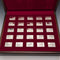 1977 British sterling silver jubilee ingot set of 25, 641g total, in wooden box, John Pinches