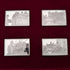 1977 British sterling silver jubilee ingot set of 25, 641g total, in wooden box, John Pinches