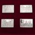 1977 British sterling silver jubilee ingot set of 25, 641g total, in wooden box, John Pinches