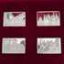 1977 British sterling silver jubilee ingot set of 25, 641g total, in wooden box, John Pinches