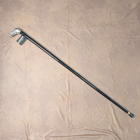 【新品】義大利製造純銀鱷魚頭柄軸手杖89cm