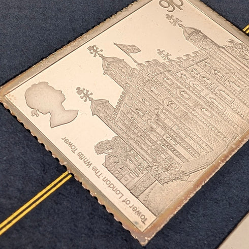 1978年英國首日封【倫敦塔】紀念郵票及純銀錠(50公克)套裝