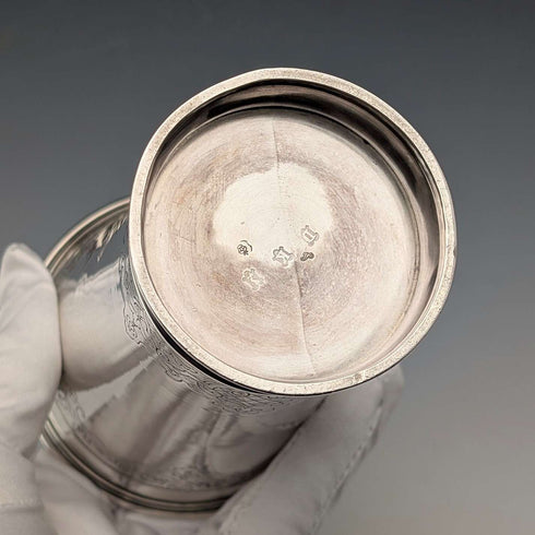 Circa 1900 German antique 800 silver beaker cup 146g David Kugelmann