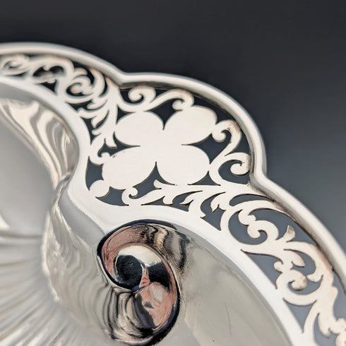 英国ヴィンテージ シルバープレート製 大型シェル型ディッシュ ペア