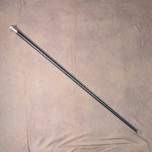 1920年英國古董黑軸純銀圓柄手杖88公分Ebenezer Newman