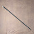 1920 British antique black shaft sterling silver round handle walking stick 88cm Ebenezer Newman