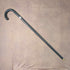 1944 British vintage black shaft curved handle pure silver decorated walking stick 83cm K&SLD