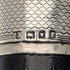 1920 British antique black shaft sterling silver round handle walking stick 88cm Ebenezer Newman