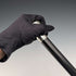 1920 British antique black shaft sterling silver round handle walking stick 88cm Ebenezer Newman