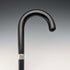 1944 British vintage black shaft curved handle pure silver decorated walking stick 83cm K&SLD