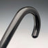 1944 British vintage black shaft curved handle pure silver decorated walking stick 83cm K&SLD