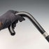 1944 British vintage black shaft curved handle pure silver decorated walking stick 83cm K&SLD