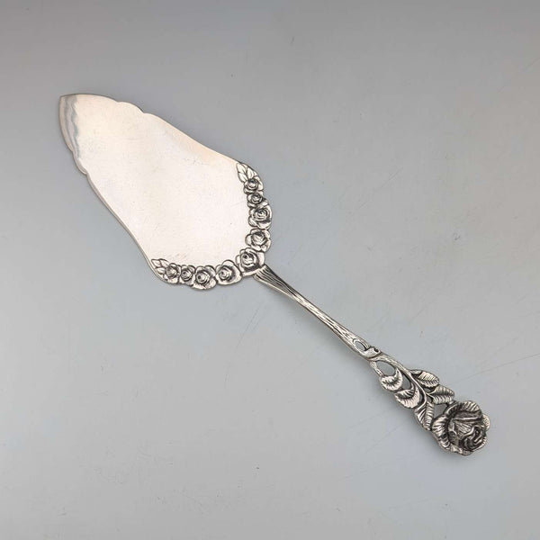 German Vintage Continental Silver Pastry Server 50g with Rose Decoration