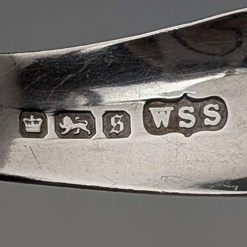 1910年 英国アンティーク 純銀製 小型ティーキャディースプーン 11g W S Savage