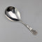 1982 British vintage sterling silver tea caddy spoon, 13g, rose decoration, JB Chatterley