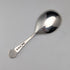 1982 British vintage sterling silver tea caddy spoon, 13g, rose decoration, JB Chatterley