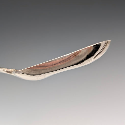 1971 British Vintage Sterling Silver Tea Caddy Spoon 19g Grape Decoration Bert Gordon