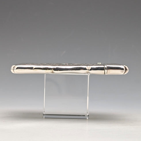 1906 年英國古董花卉雕刻純銀卡片盒 51 克 William Atkin