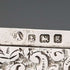 1906年 英国アンティーク フローラル彫刻 純銀製カードケース 51g William Atkin