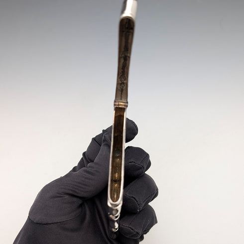 1906 年英國古董花卉雕刻純銀卡片盒 51 克 William Atkin