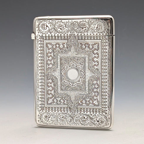 1881 年英國古董莎士比亞雕刻純銀卡片盒 77 克喬治聯合