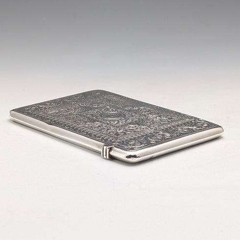 1881 年英國古董莎士比亞雕刻純銀卡片盒 77 克喬治聯合