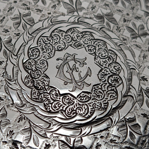 1875 英國古董純銀雙門卡盒 75 克 Frederick Marson