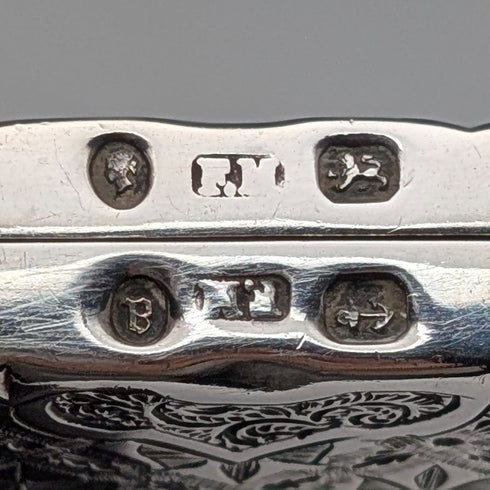 1875 英國古董純銀雙門卡盒 75 克 Frederick Marson