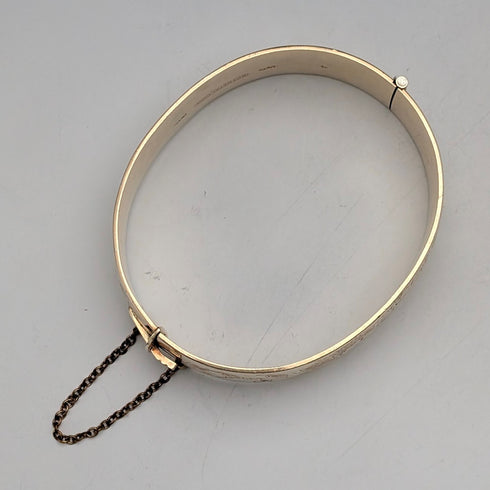 Vintage 9ct Gold Filled Floral Engraved Bracelet L&Co