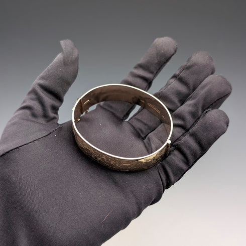 Vintage 9ct Gold Filled Floral Engraved Bracelet L&Co