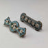 Pair of vintage micro-mosaic brooches with floral embellishment