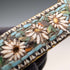 Pair of vintage micro-mosaic brooches with floral embellishment