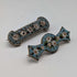Pair of vintage micro-mosaic brooches with floral embellishment