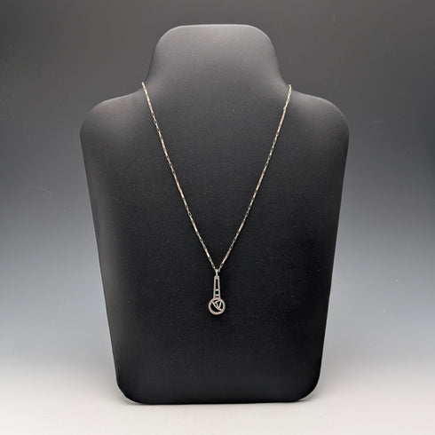 ヴィンテージ アーツ&クラフツデザイン純銀ペンダント 純銀ネックレス付き