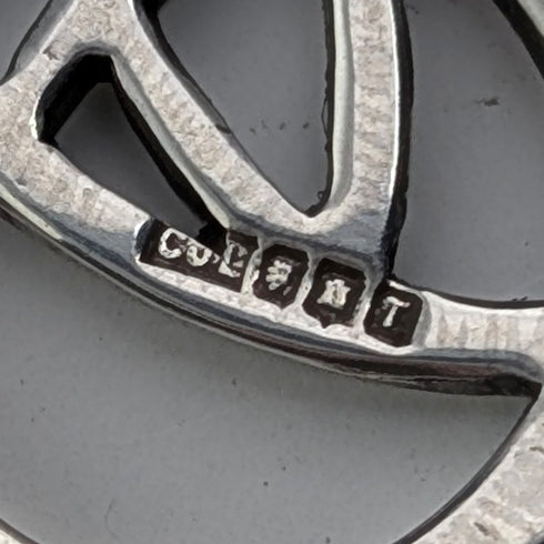 ヴィンテージ アーツ&クラフツデザイン純銀ペンダント 純銀ネックレス付き