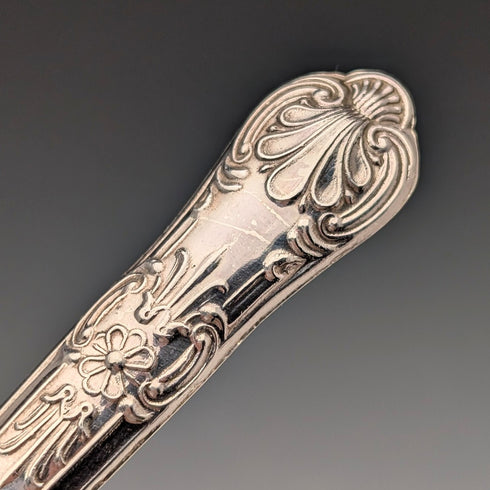 1974年頃 英国ヴィンテージ 純銀ハンドル ティーナイフ&フォーク 6ペア Harrison Brothers ケース入