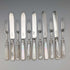 Late 19th Century British Antique Mother of Pearl Handle Tea Cutlery 5.5 Pair Christopher Johnson