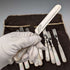 Late 19th Century British Antique Mother of Pearl Handle Tea Cutlery 5.5 Pair Christopher Johnson